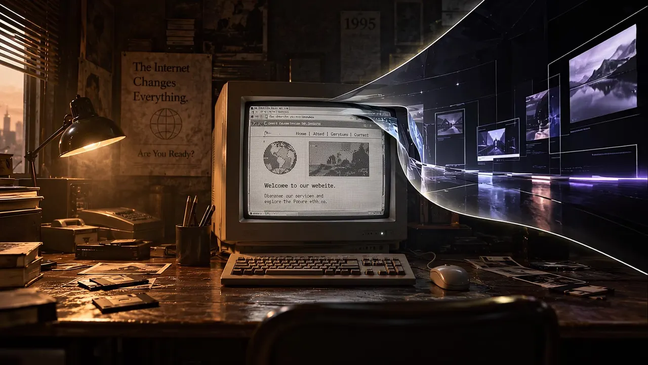 Computer CRT in uno studio anni Novanta